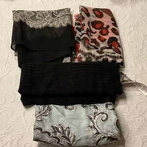 Scarf Bundle: Talbots Chico Calvin Klein Elegant Scarves. Silk/poly. NWT